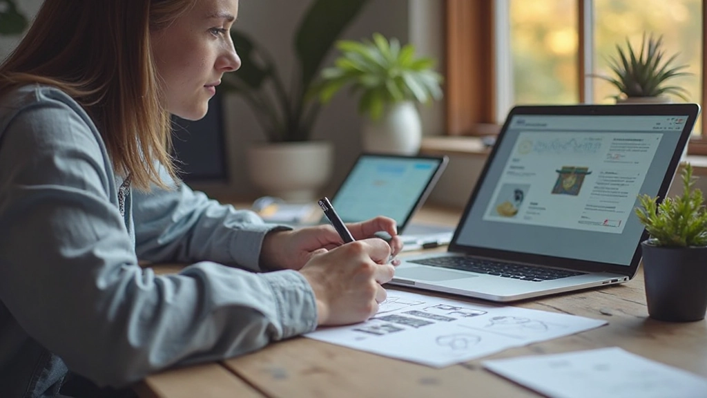 Schone minimalistische website homepage layout met typografie en witruimte