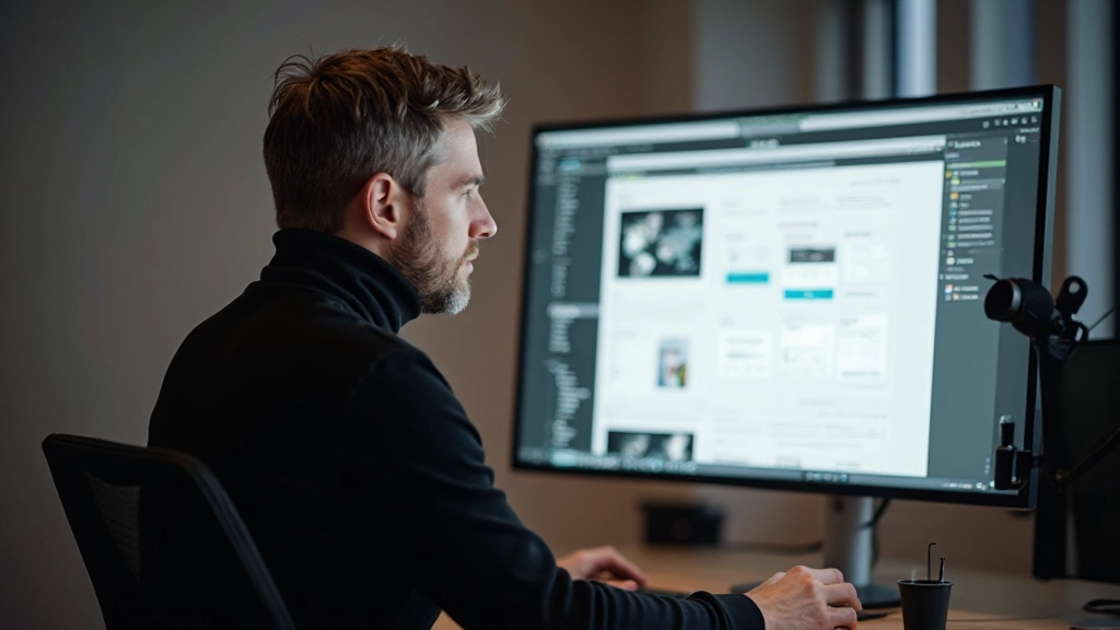 Schone minimalistische website homepage layout met typografie en witruimte